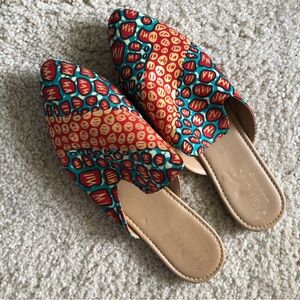 Kiri Chic Tan/African Design Slip on Shoes